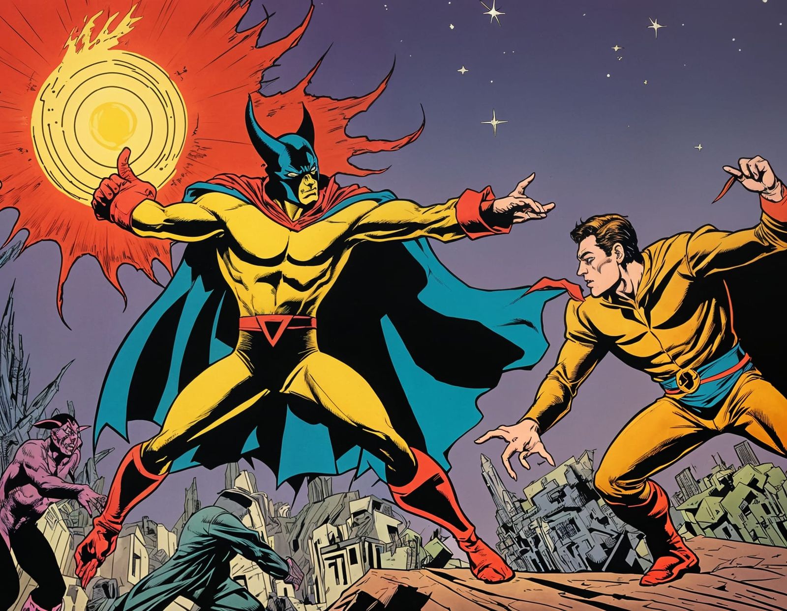 Sorcerer Superhero Battles Demons in Steve Ditko Style Comic...