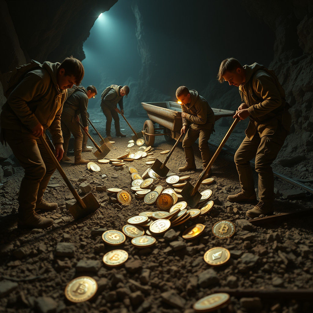 Miners Unearthing Cryptocurrency Logos in Abandoned Mine