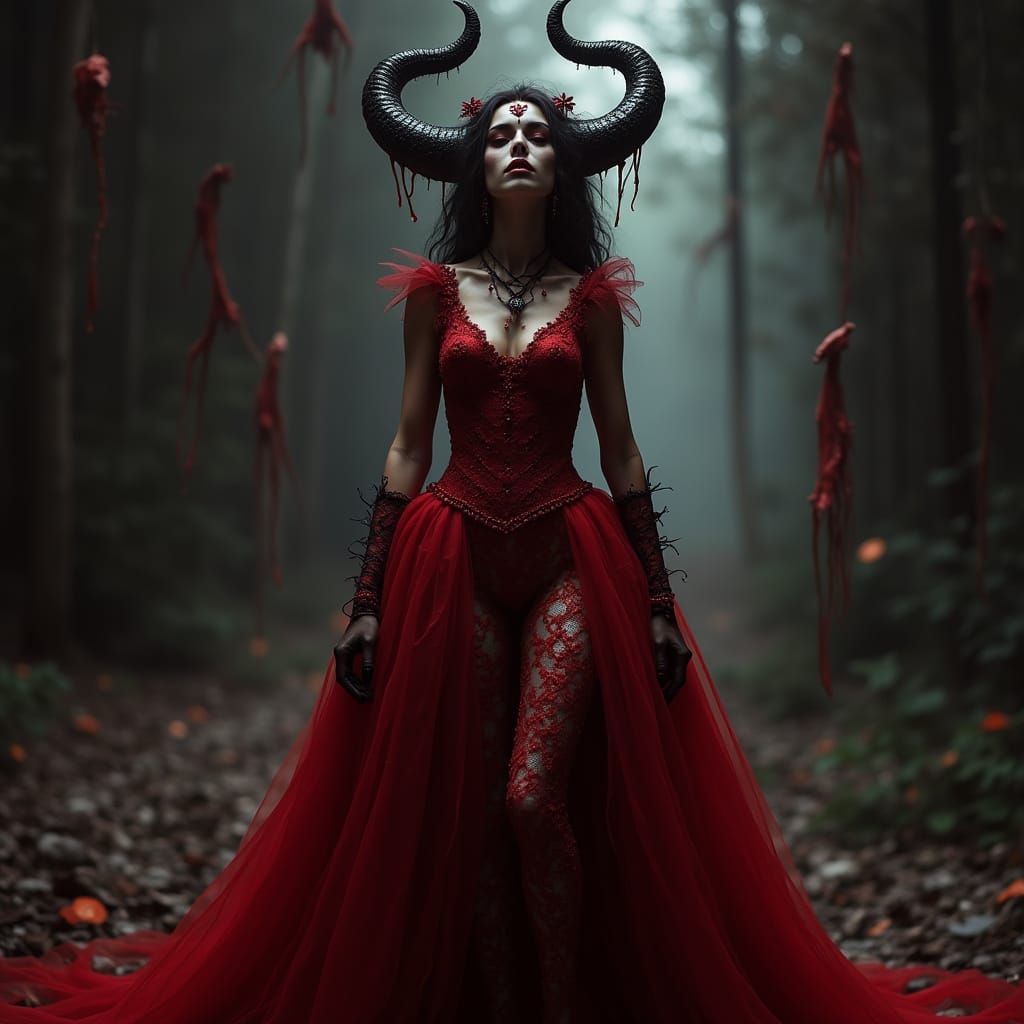 Santanico Pandemonium: Seductive Vampire in Digital Art