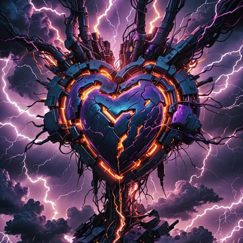 Cyberpunk Storm Reveals Glowing Faces in Anime Style