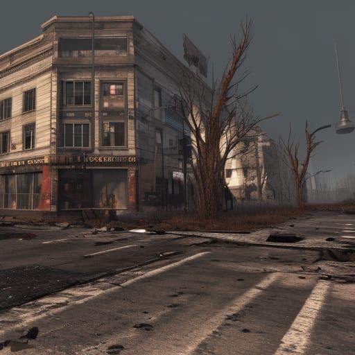 Post-Apocalyptic Zombie Horde Landscape in Doré Style