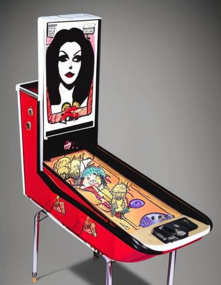 Vampira Pinball in Retro Kodachrome Style