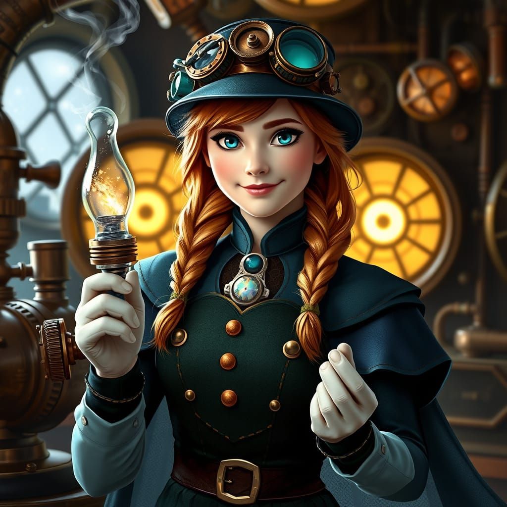 Steampunk Princess Anna: A Brilliant Female Scientist