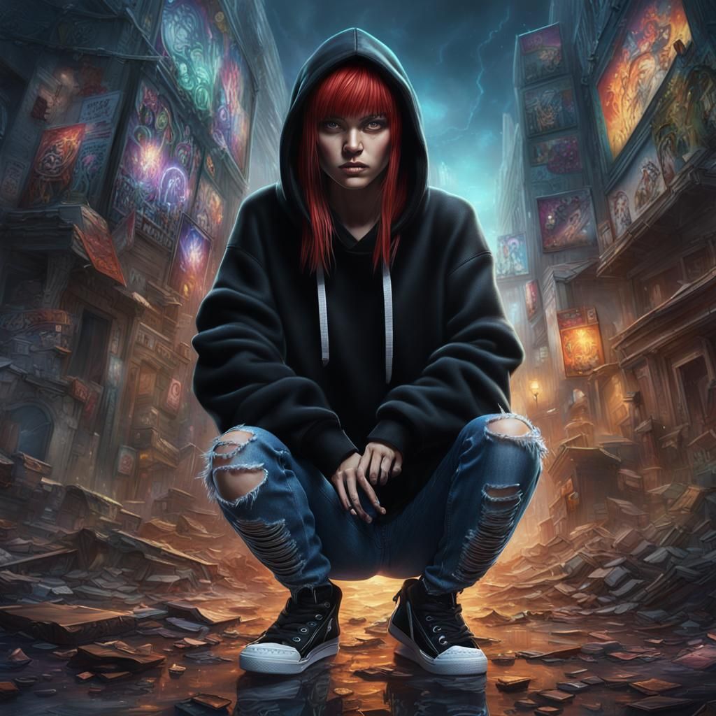 Punk Rock Concert Photo in Hyperdetailed Matte Style