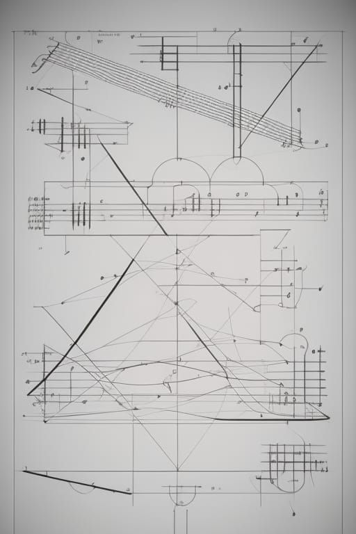 Complex Graphic Score in Black and White