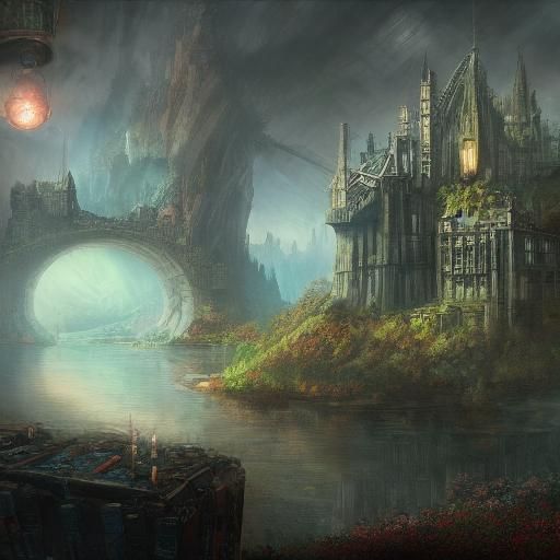 HP Computer Running Repl.co: Detailed Matte Painting