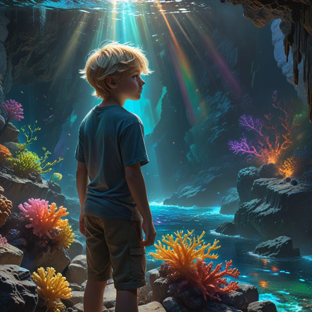 Bioluminescent Reef: a Digital Painting Masterpiece