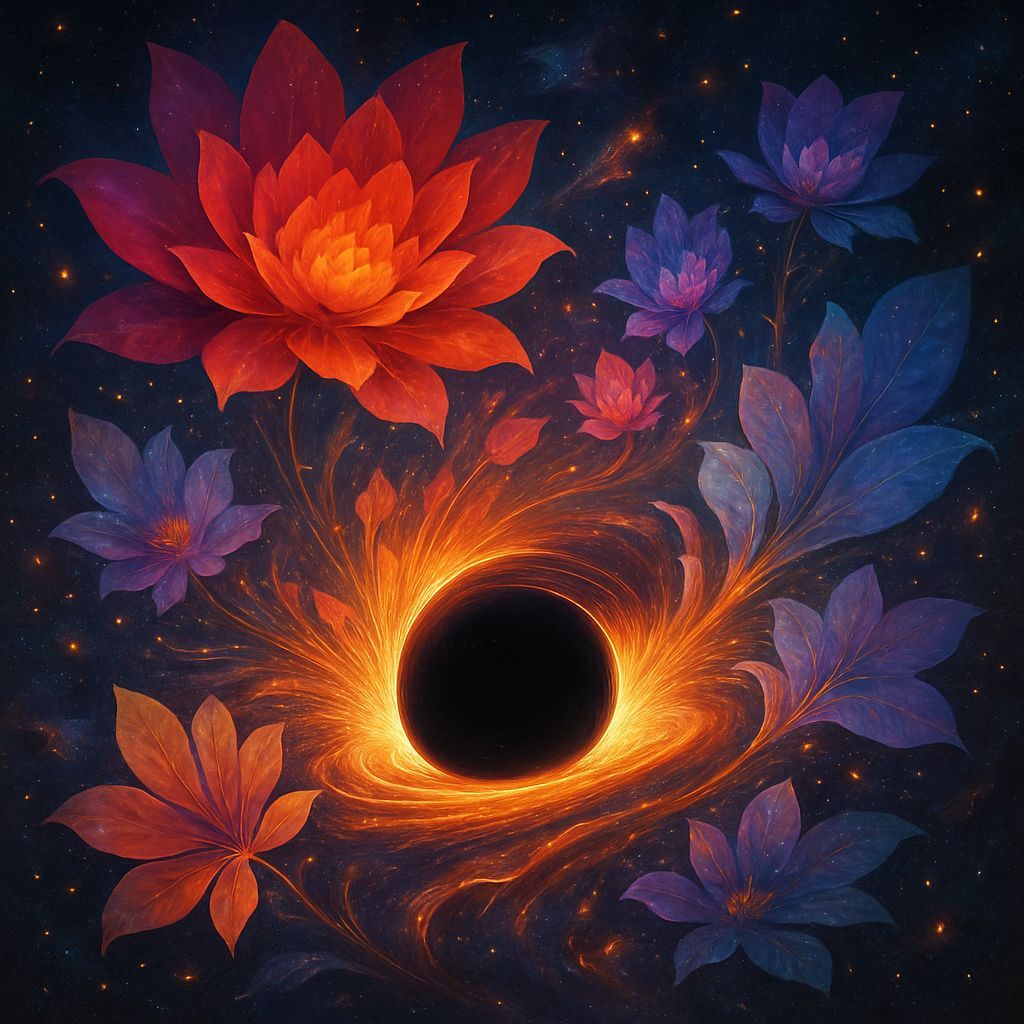 Cosmic Flowers Bloom from Event Horizon