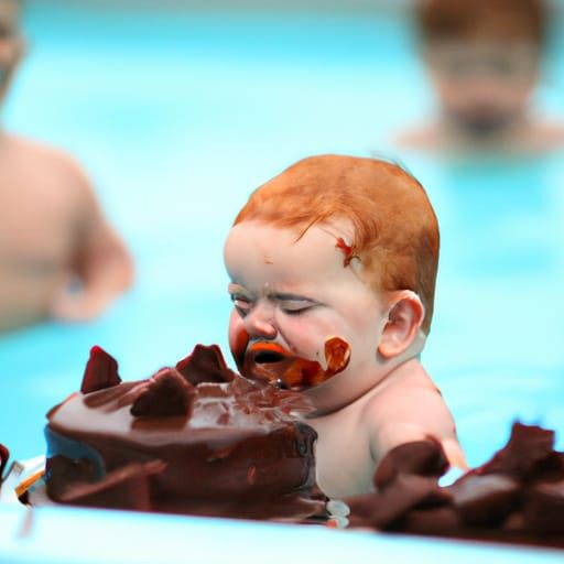 Ginger Baby's Chocolate Cake Pool Party