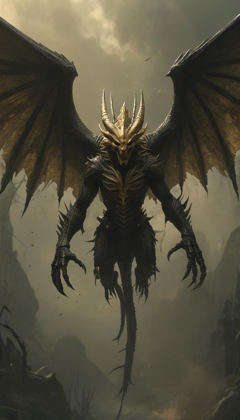 Majestic Lion-Dragon Hybrid in a Cinematic Landscape