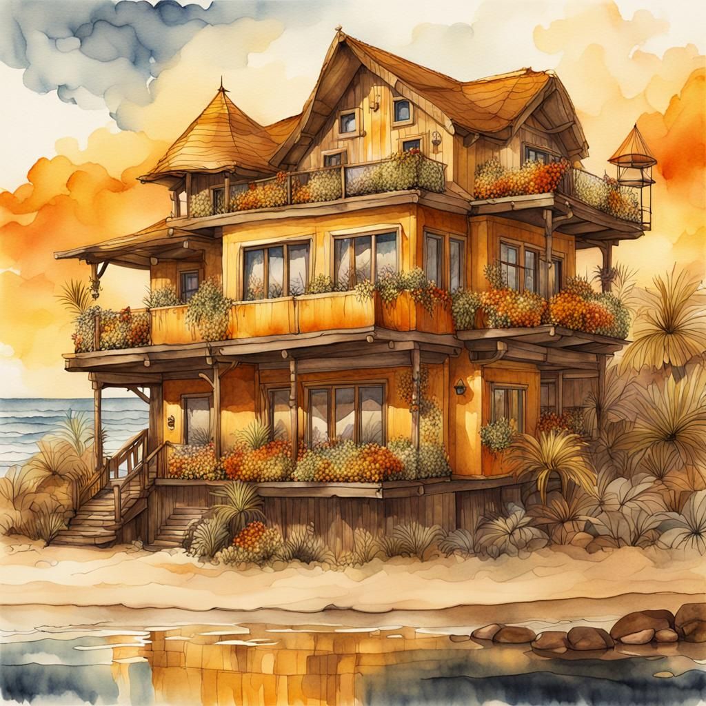 Watercolor Beach House in Unreal Engine 5