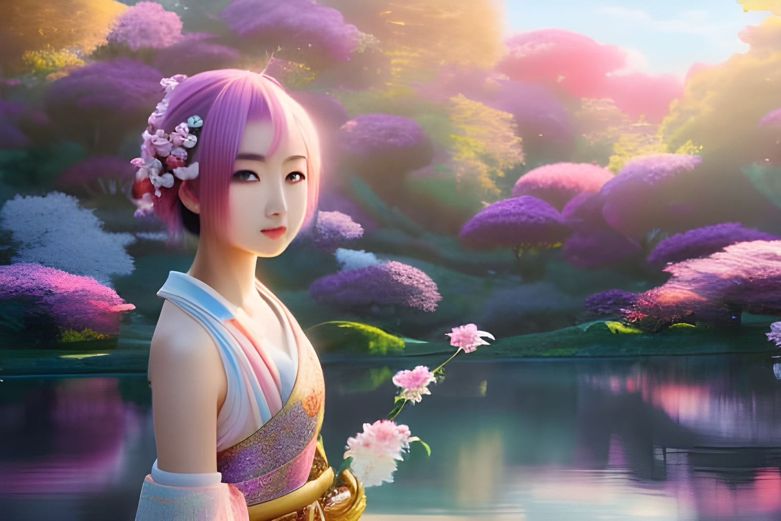 Lady Sukura in the Garden