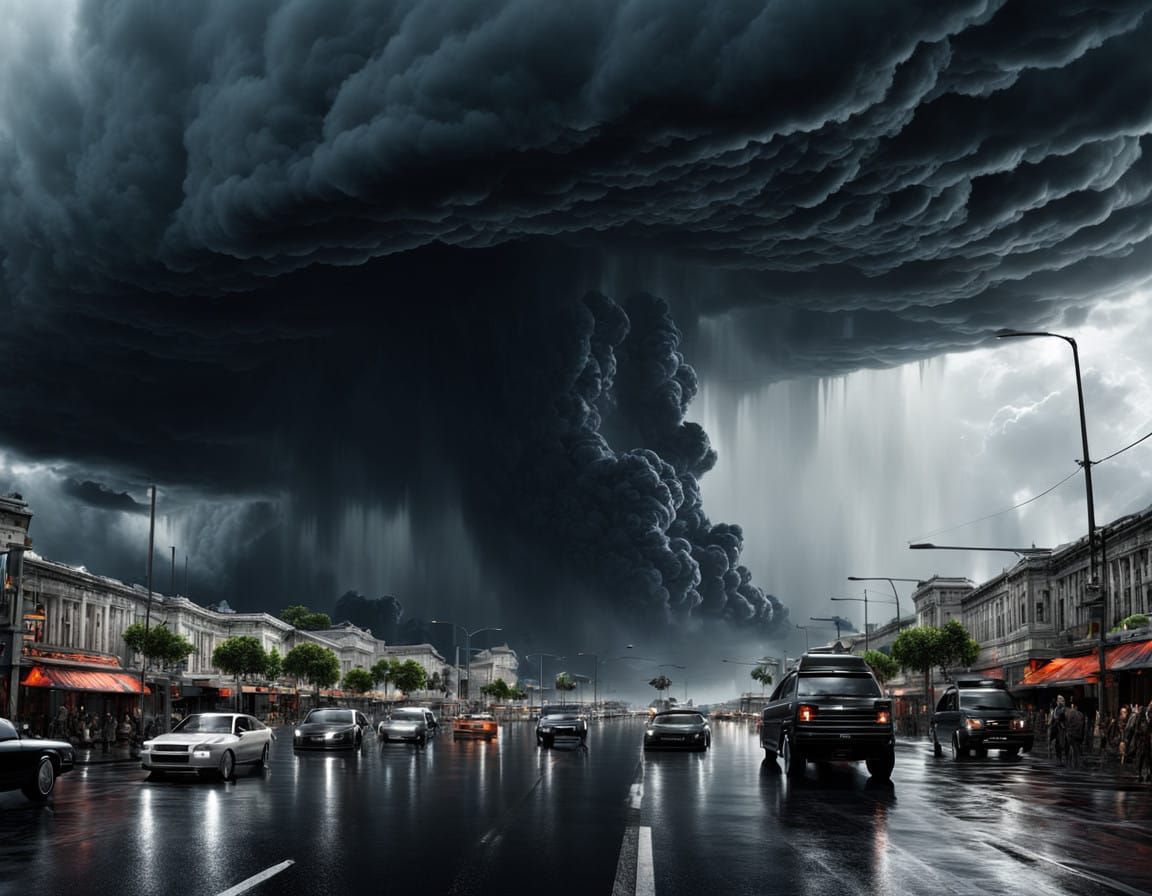 Epic Stormscape in a Maximalist Digital Painting
