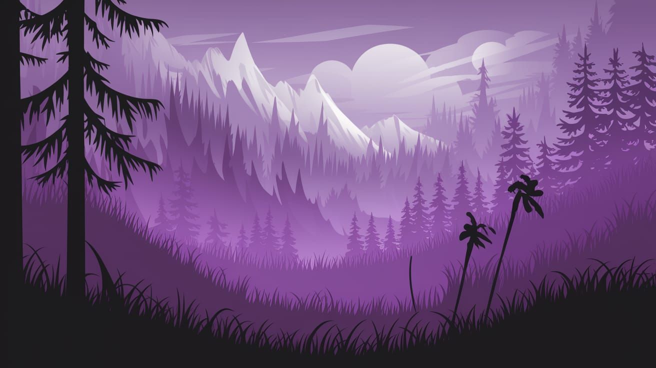 Enchanted Dark Forest at Dusk