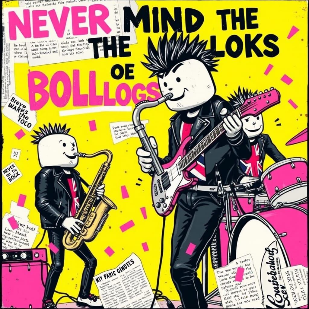 Marshmallow Punk Band in Anarcho-Punk Style