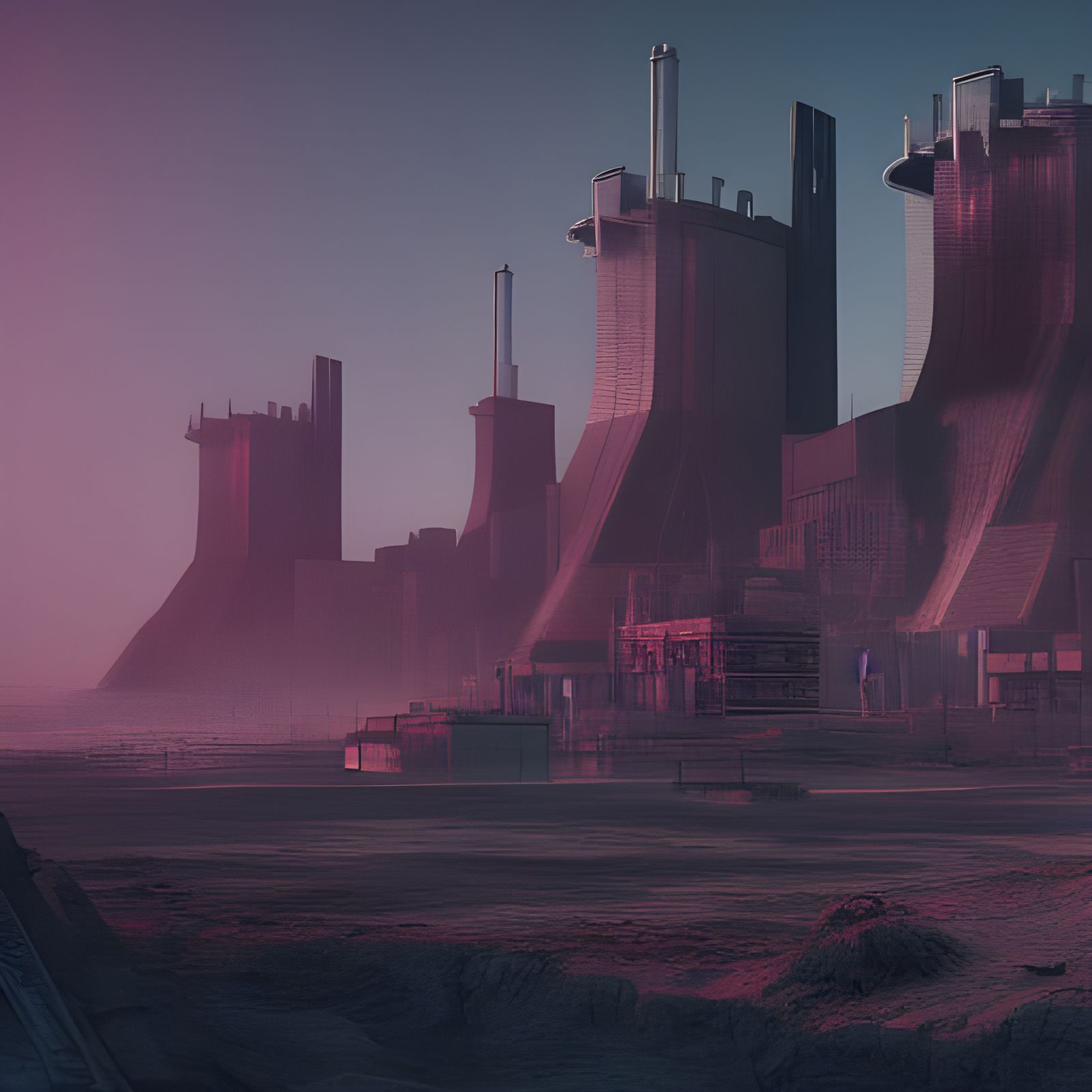 Futuristic Nuclear Wasteland Concept Art