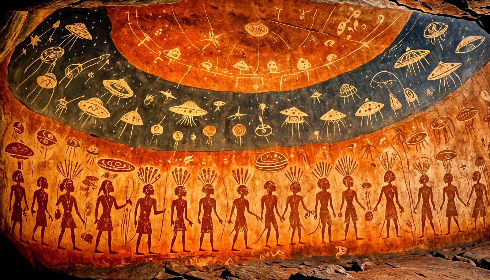 Ancient Cosmic Visions in Vibrant Color