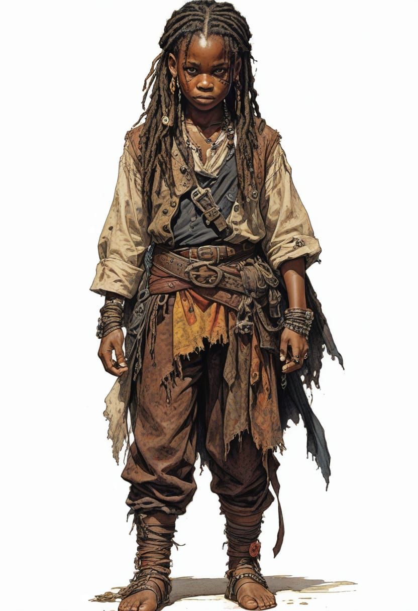 Child Pirate in Heroic Fantasy Style