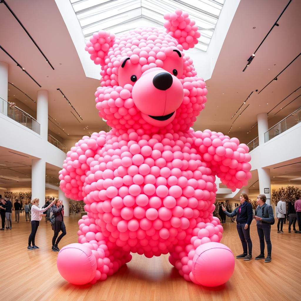 Balloon Winnie-the-Pooh and Piglet Sculpture