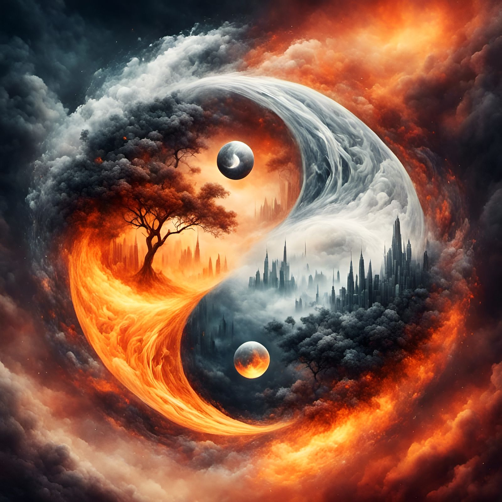 Forest of fire and the Dark City