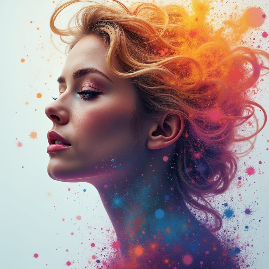 Ethereal Cancer Goddess in Vibrant Street Art