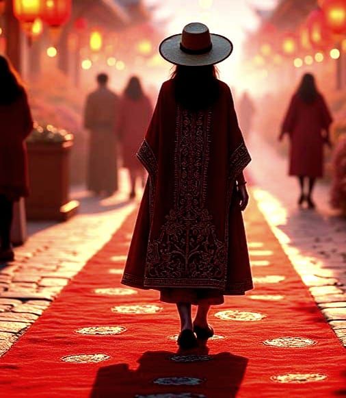 Enchanting City: Ruby Red Road in Fantasy Art