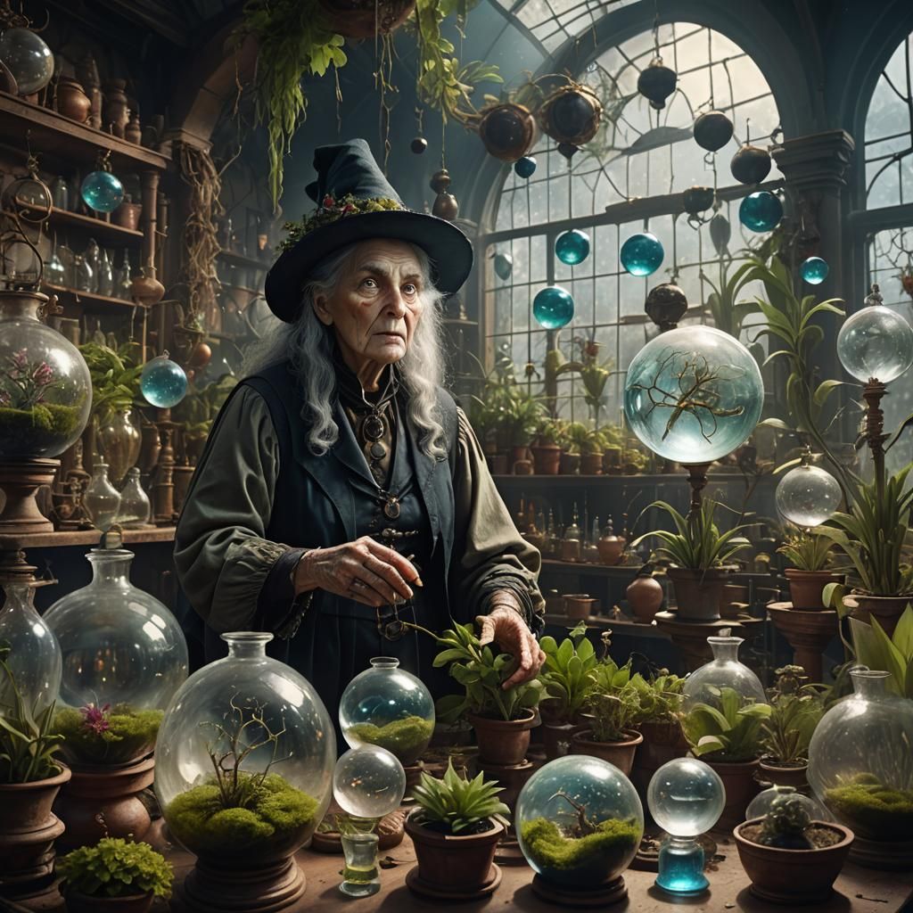 Mysterious Earth Witch's Magical Edwardian Plant Lab