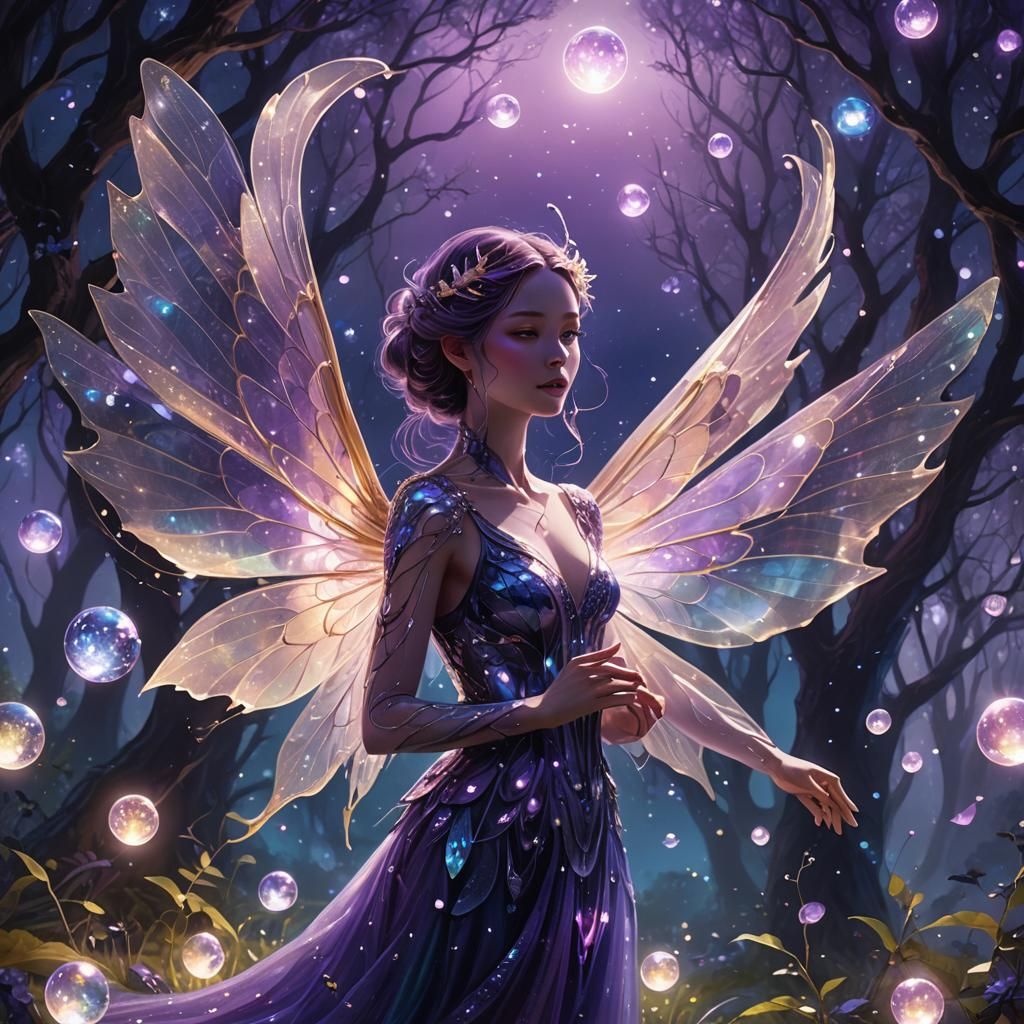 Ethereal Creature in Luminescent Glade Concept Art