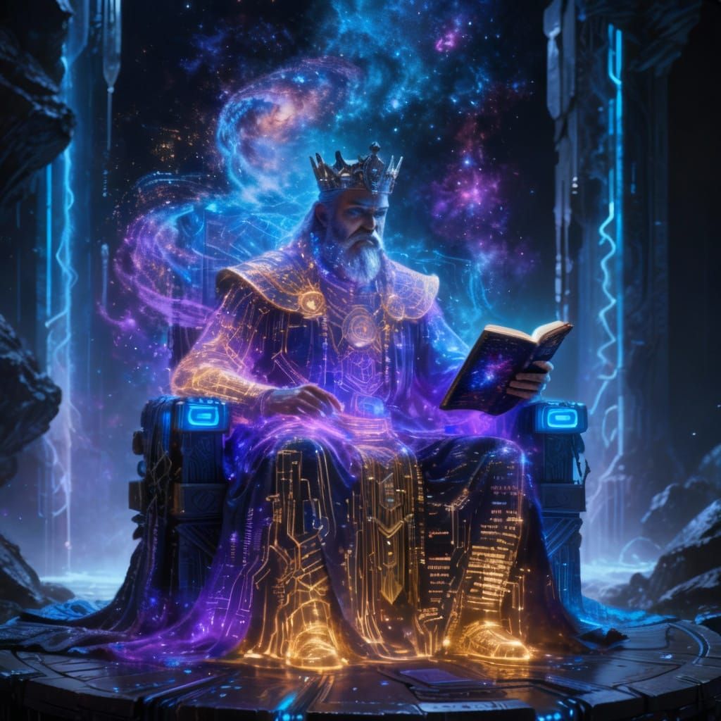 Enterprise Data Lord of Wisdom in Digital Matte Painting Sty...