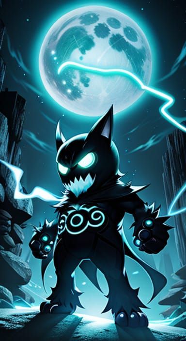 Glowing Kaomoji Monster Batsuit