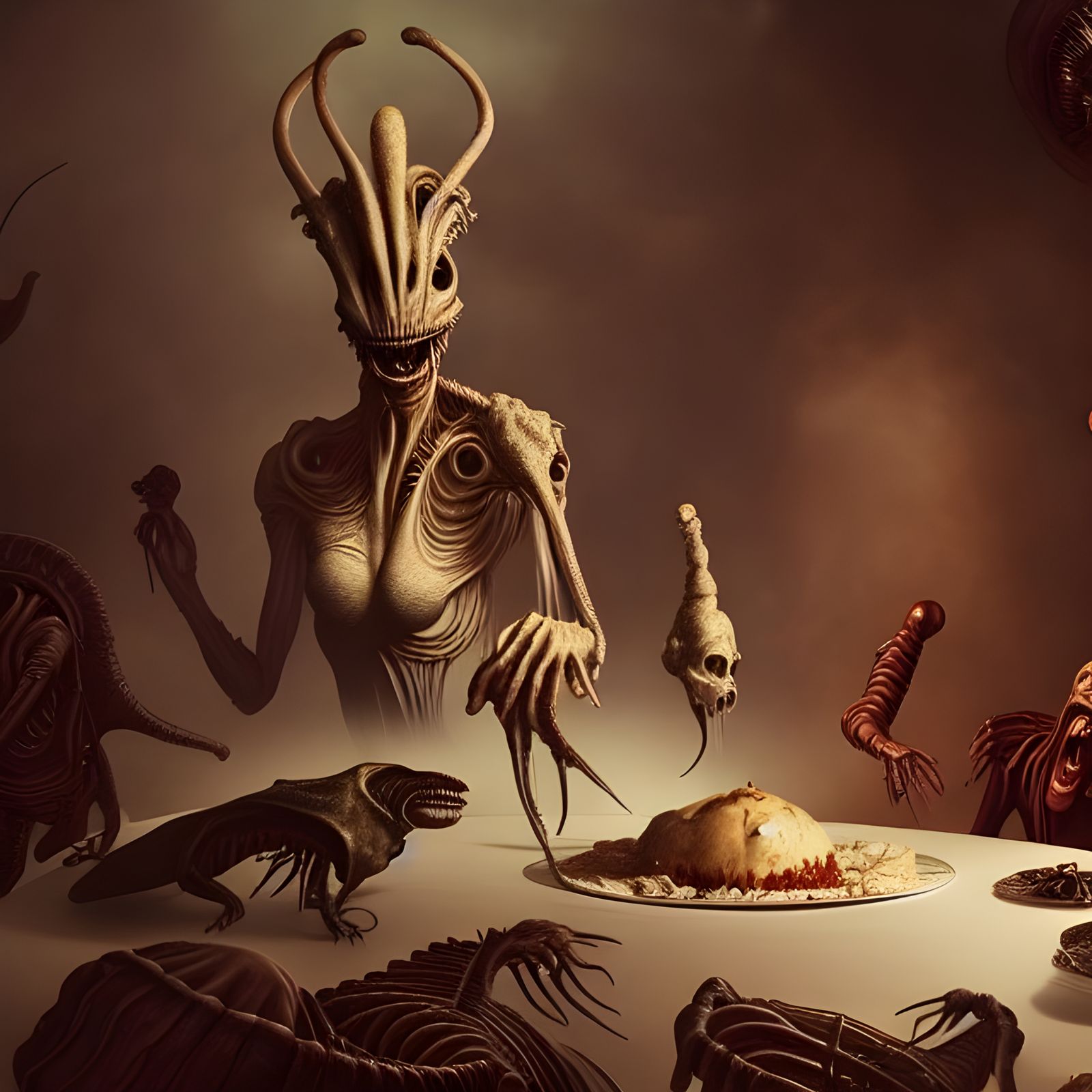 Extraterrestrial Feast in Hyperrealistic Detail