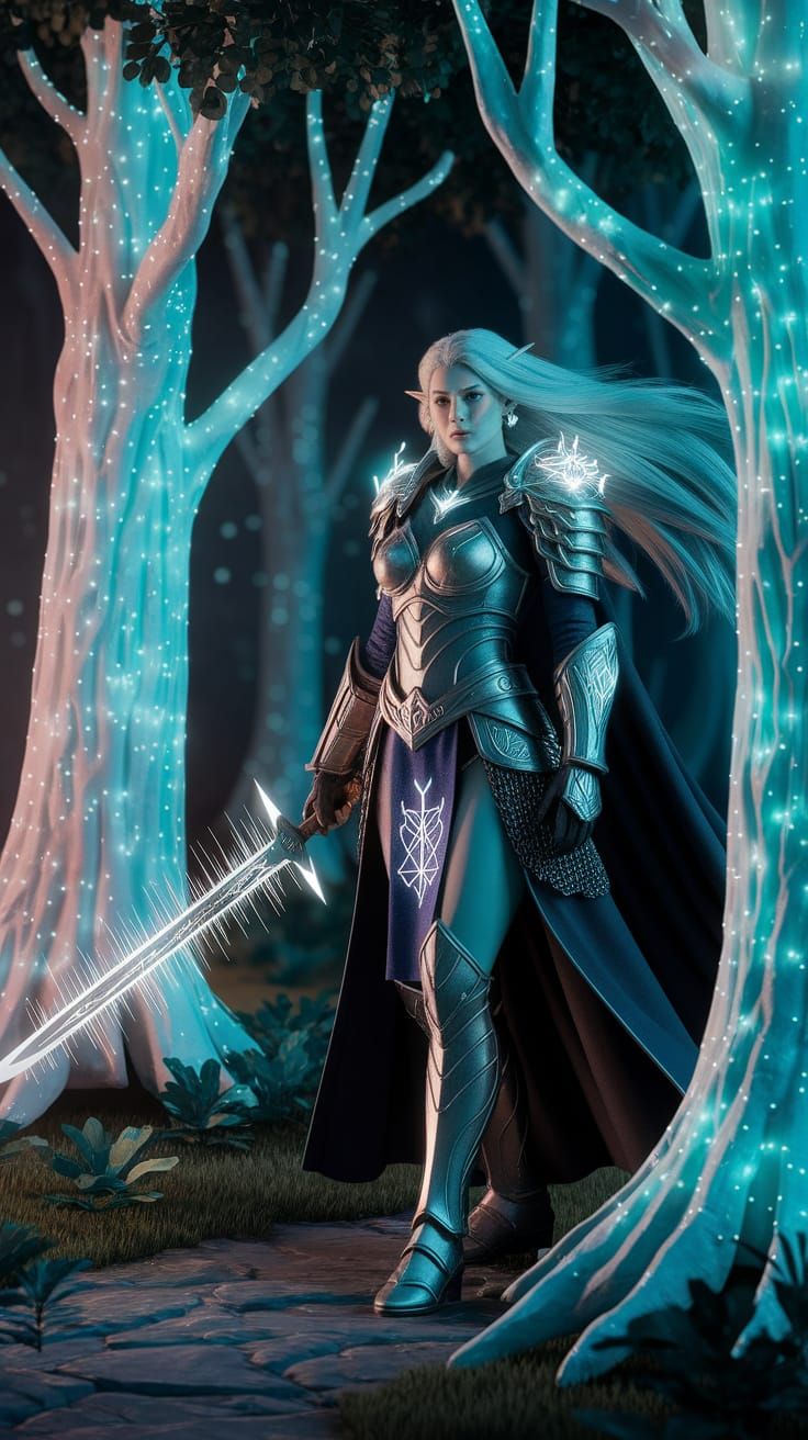 Ethereal Guardian of the Bioluminescent Realm