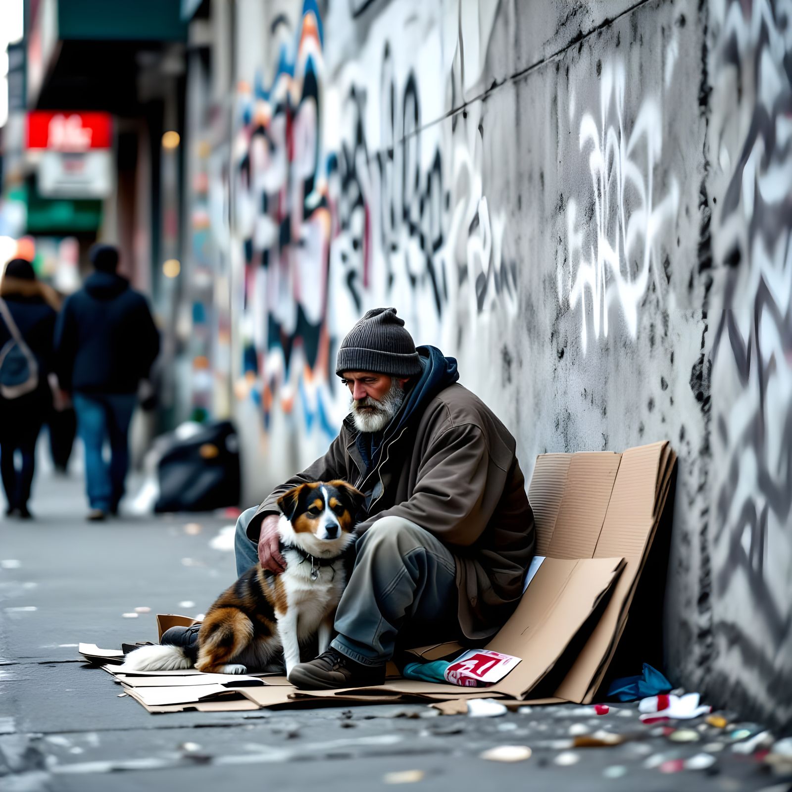 Vancouver Street Scene: Homeless Man and Photographer