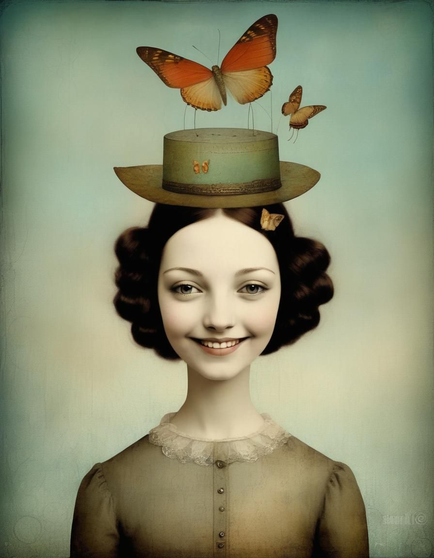 Whimsical Art Radiating Happiness in Stein's Style