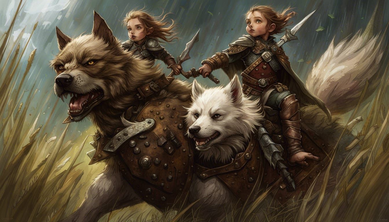 Halflings on Dire Wolves: Fantasycore Masterpiece