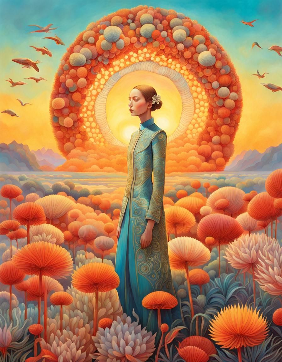 Surreal First Breath: Warped Perspective in Rich Colors