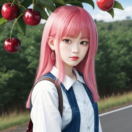 Close-Up of a Ripe Red Cherry