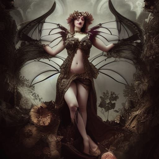 Baroque Succubus Digital Matte Painting