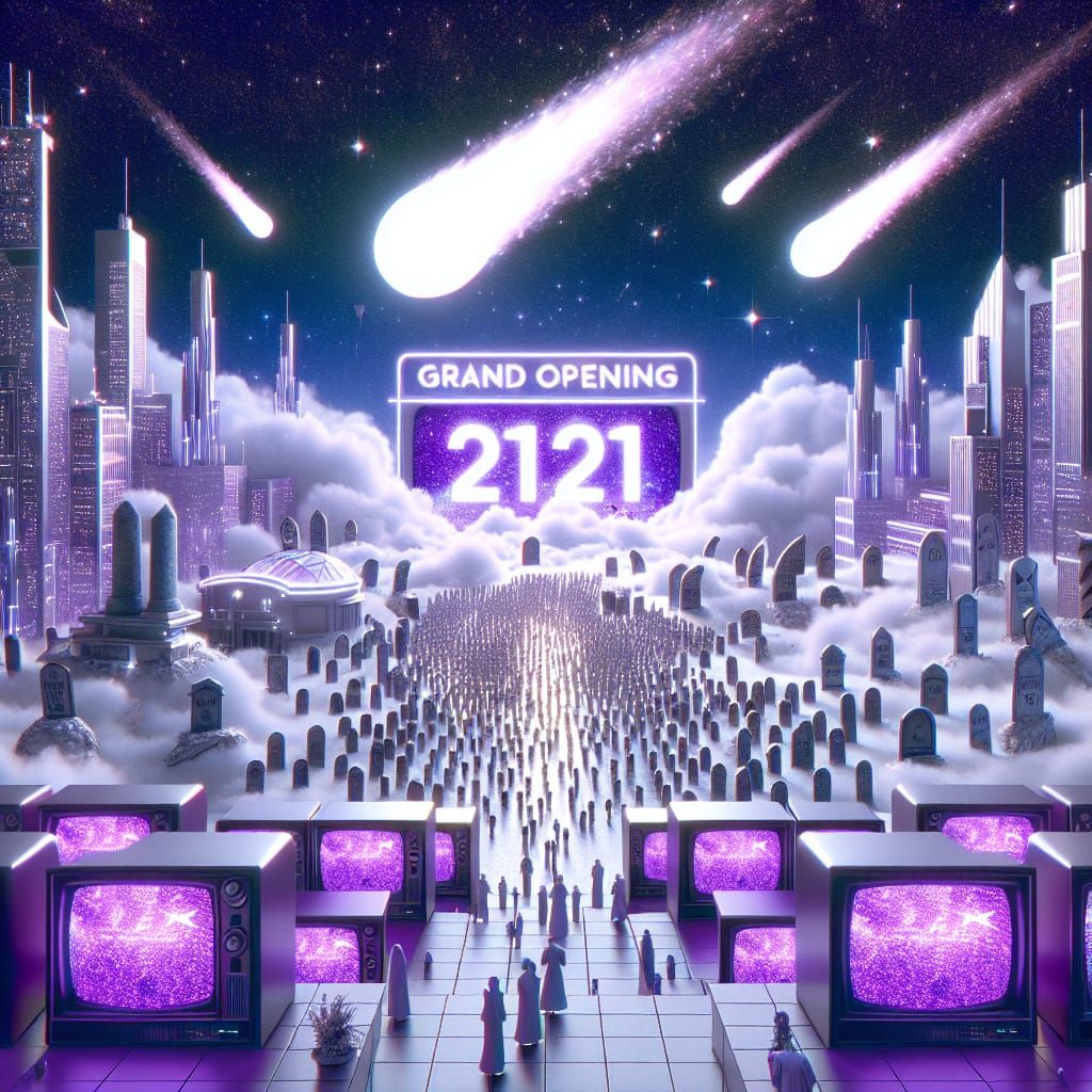 Futuristic City Grand Opening with Y2K Aesthetic