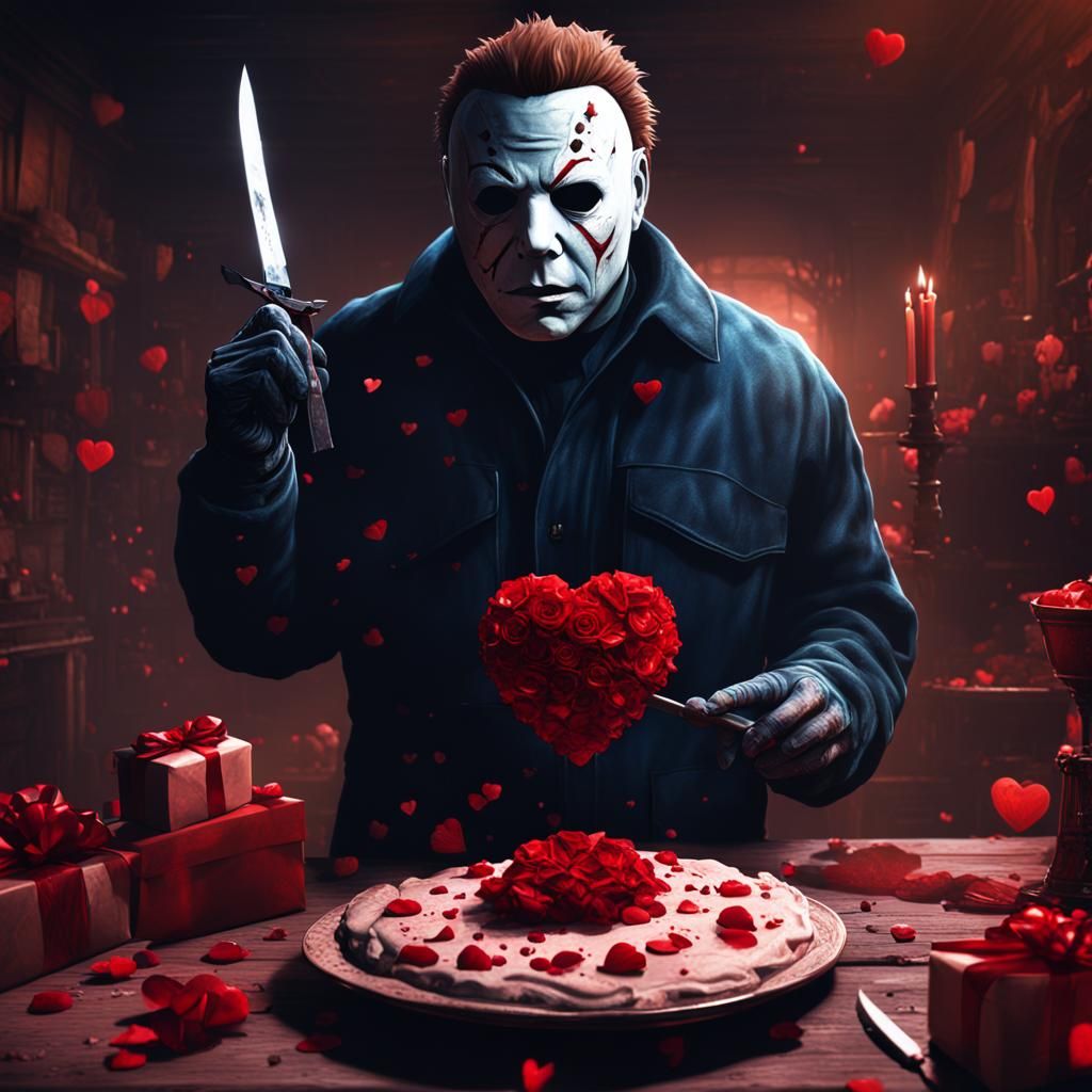 Michael Myers Valentine's Gift: Detailed Matte Painting
