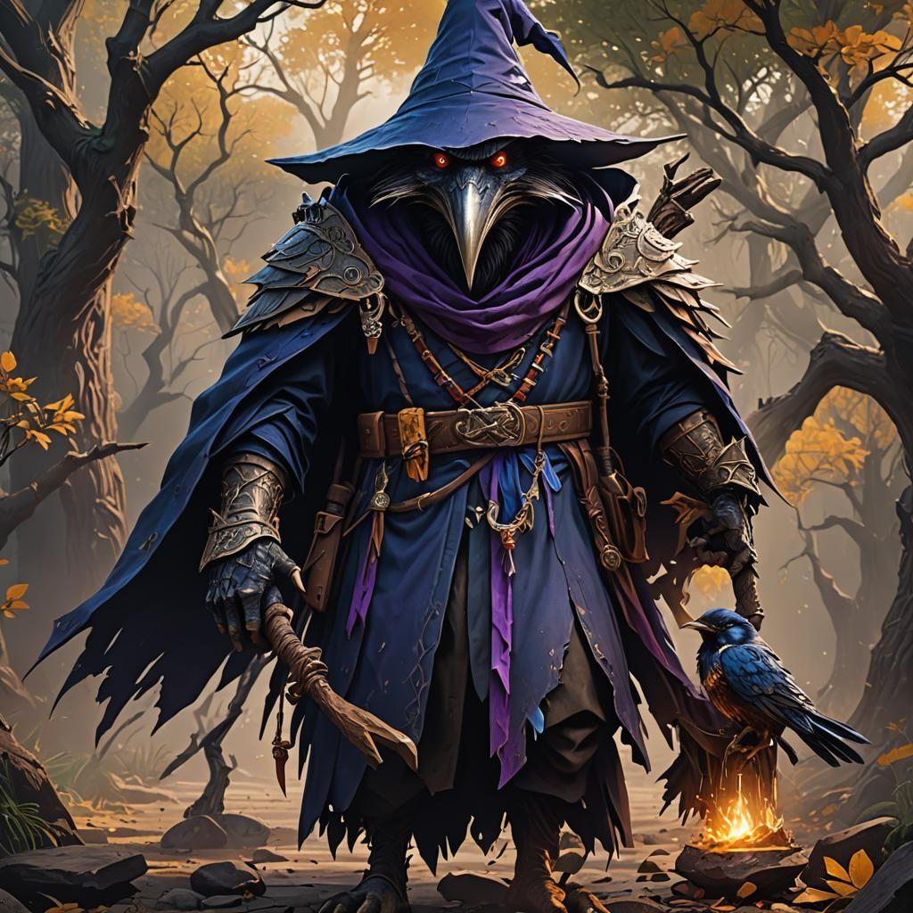 Kenku Warlock in Detailed Matte Painting