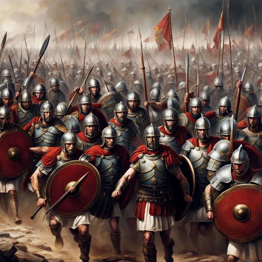 Roman Legion Locked in Intense Battle