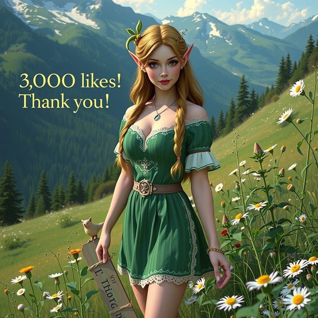 Ethereal Elf in Mountain Meadow