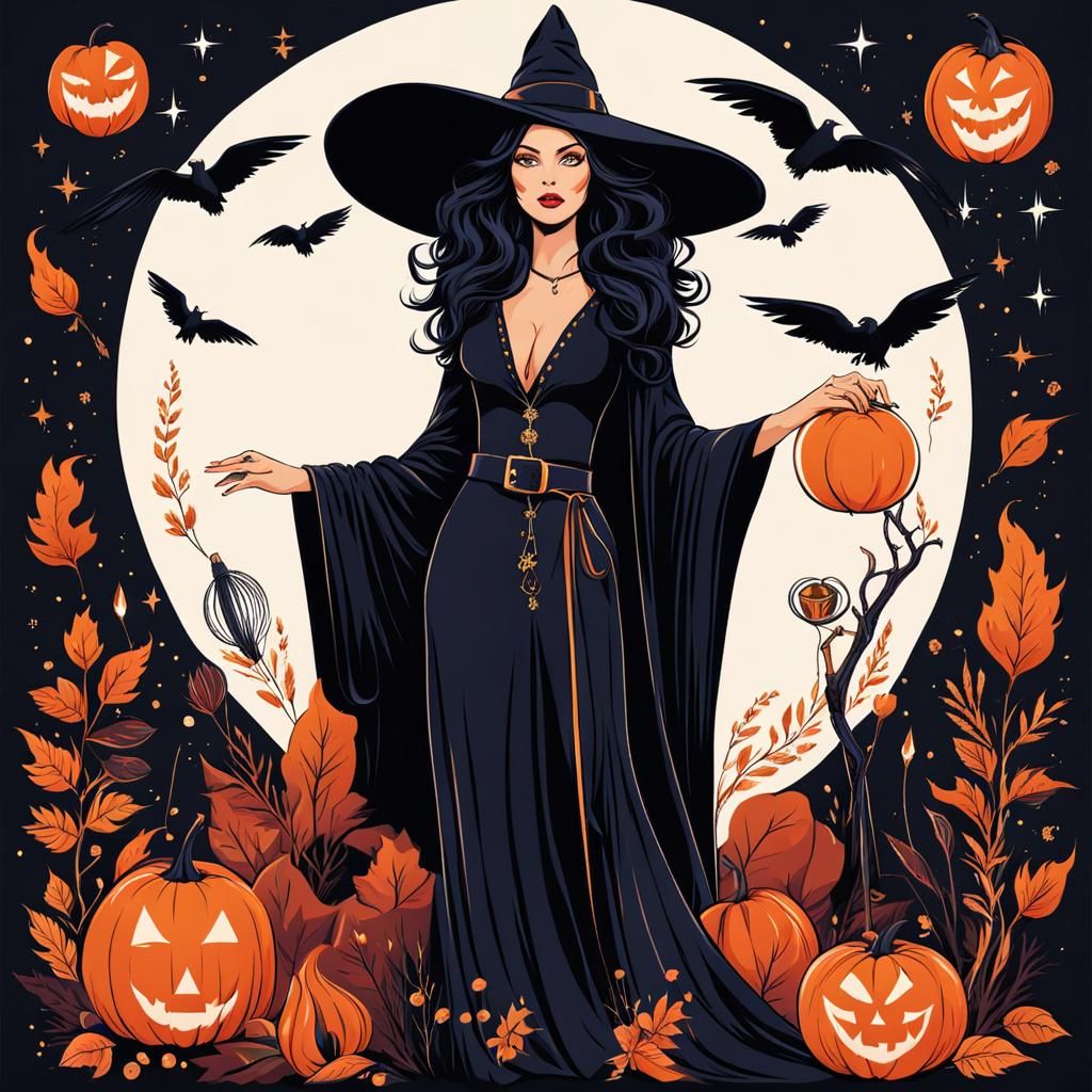 Modern Witch Illustration: Magic and Witchcraft