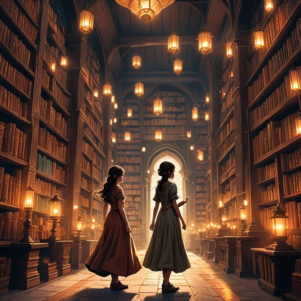 Mystical Library Entrance Concept Art