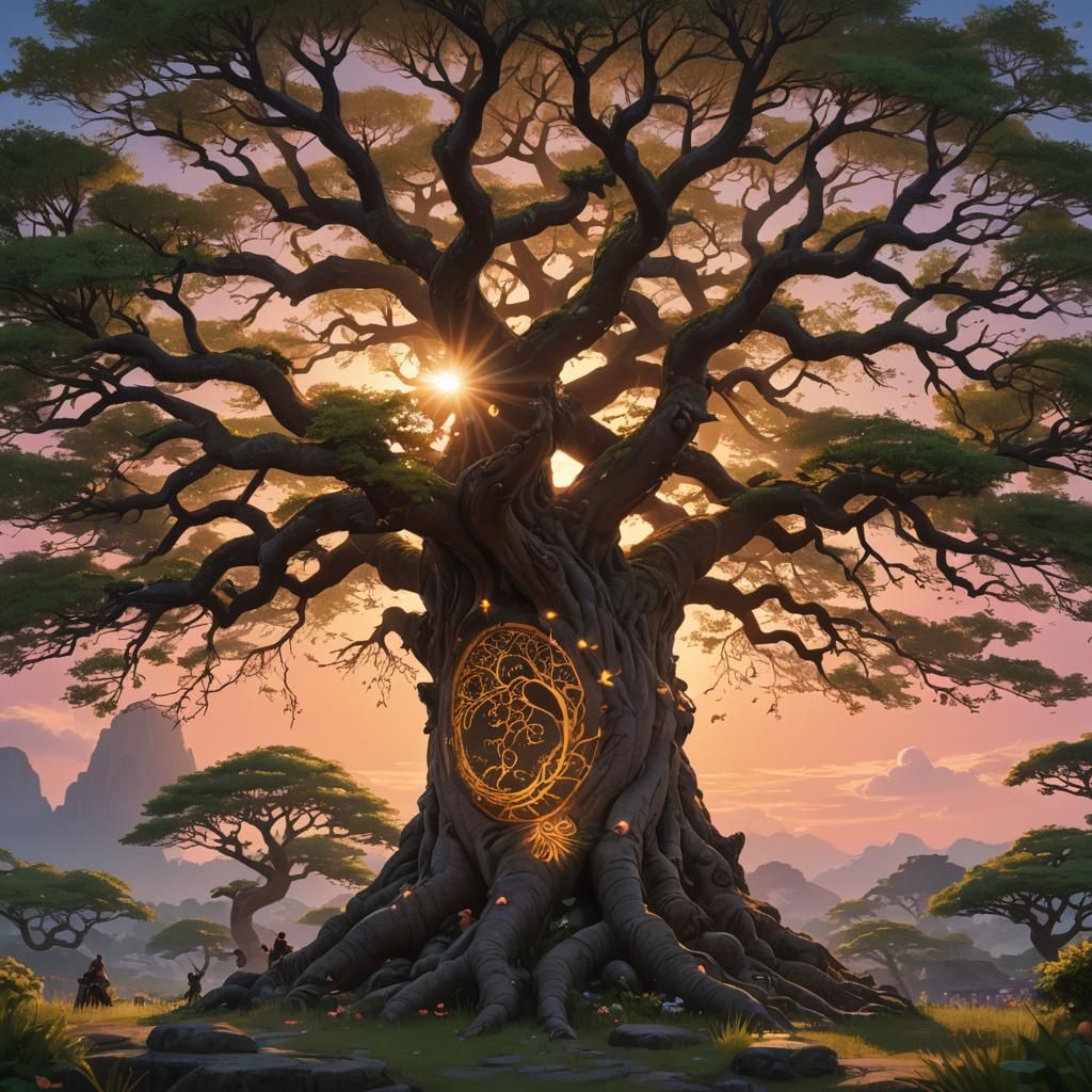 Tree of life during sunset