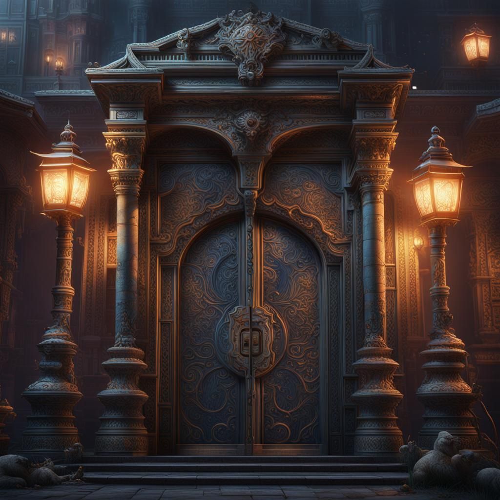 Detailed Matte Painting of Uzi Doorman