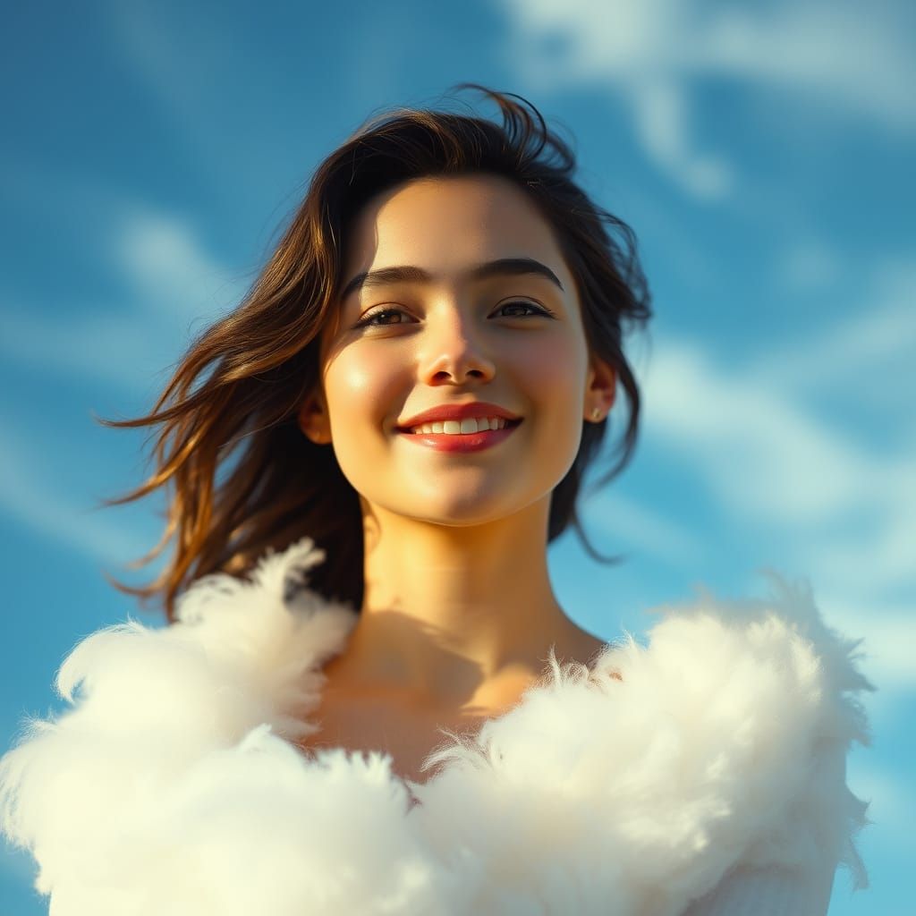 Ethereal Beauty in a Dreamy, Cloud-Kissed Landscape