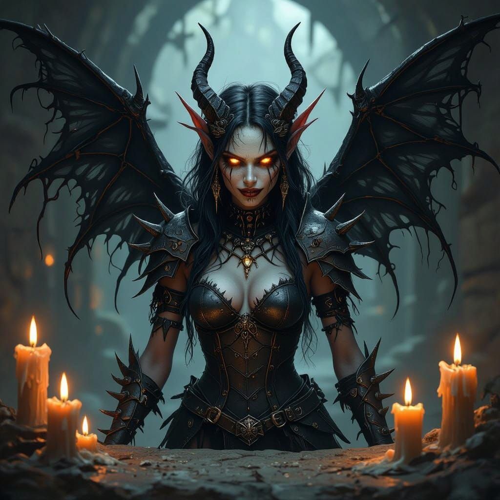 Dark Fairy of Corruption in Tattered Leather Armor