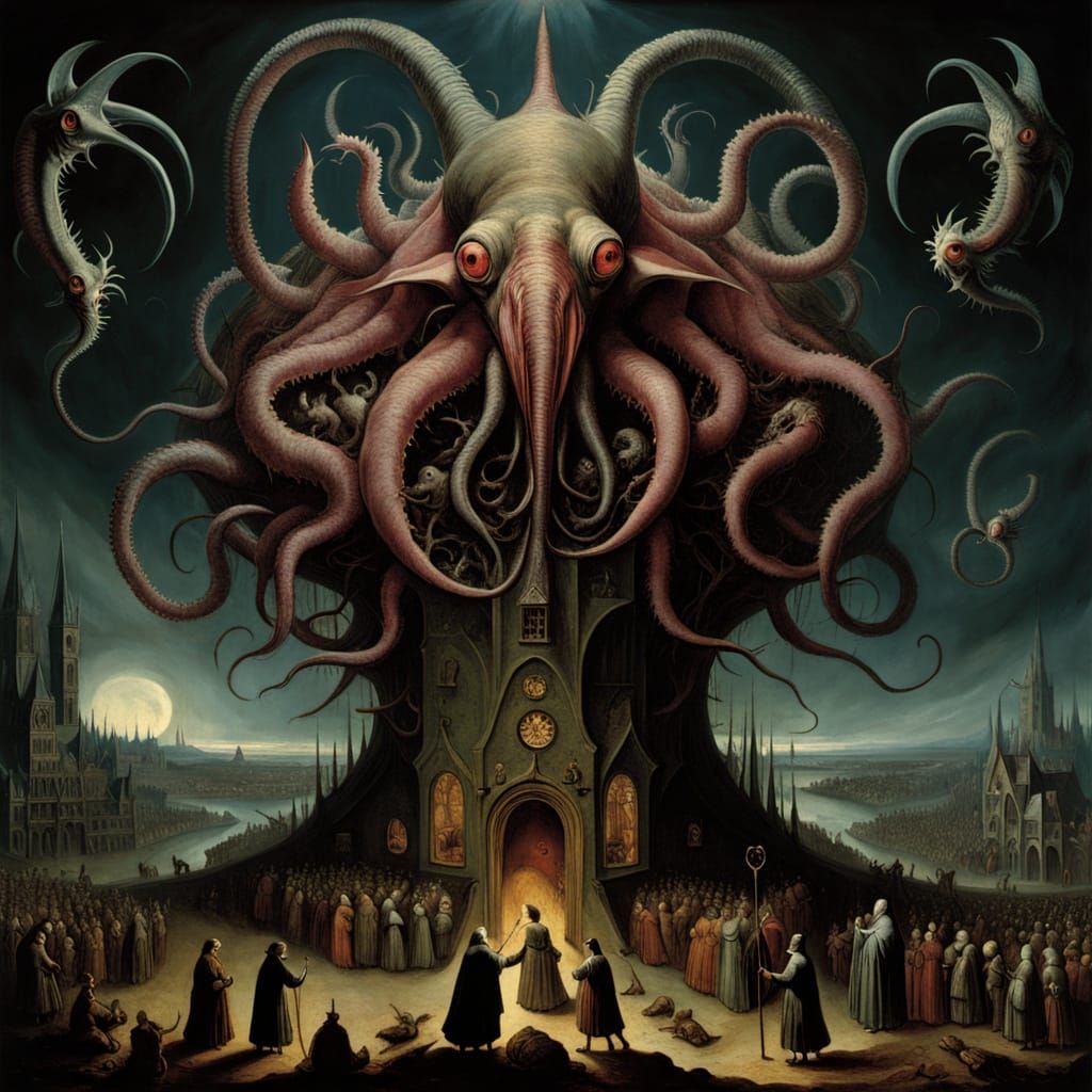 Surrealistic Depiction of Cosmic Horror in Meat